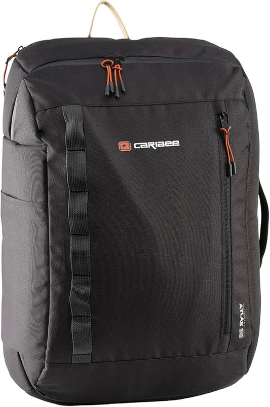 Caribee Atlas RPET Carry-On laptop Backpack 38L 50x32x23cm (20x12x9") 1kg Black