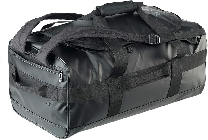 Caribee Titan 50L Waterproof Travel Duffle Backpack 56x34x25cm (22x13x10") Black