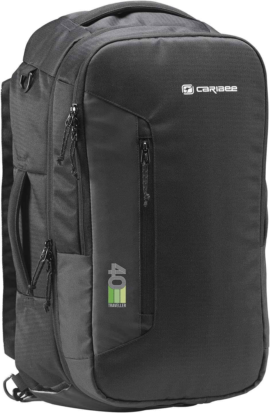 Caribee Traveller 40L Carry-On laptop Backpack 56x32x22cm (22x12x9") 1.2kg Black