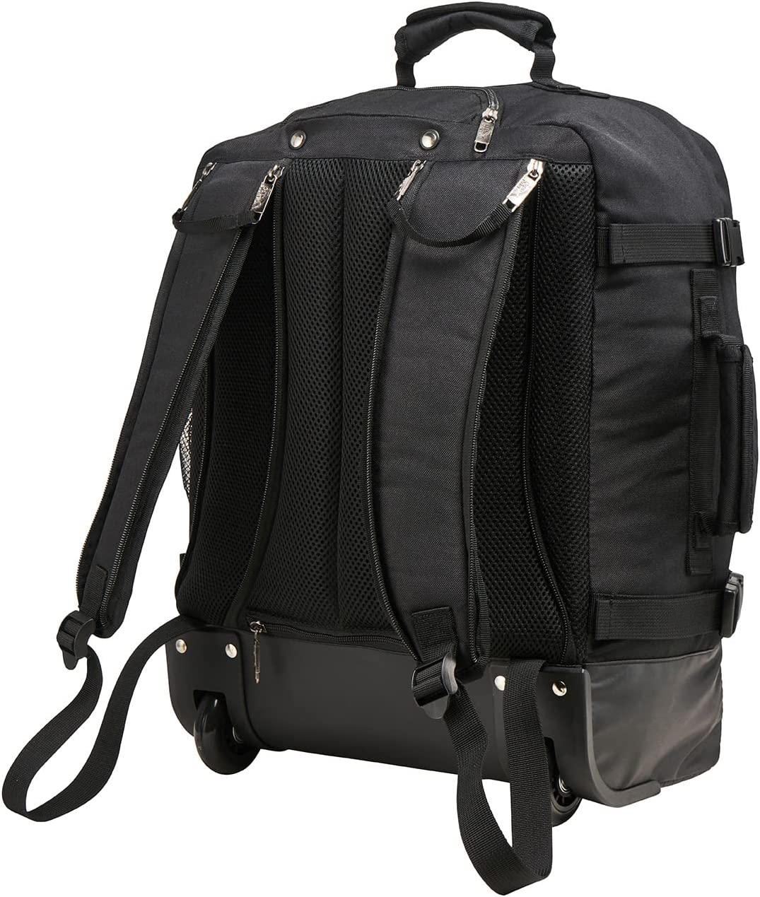 No Tag! Cabin Max Greenwich 30L 18x14x8" (45x36x20cm) Hybrid Trolley Backpack (Black)