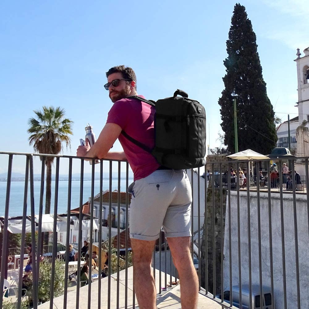 Metz Stowaway 20L Travel Bag 16x10x8inch (40x25x20cm) - Mini  Backpack/Weekender Bag Ideal Underseat Carry on Luggage (Apache Grey)